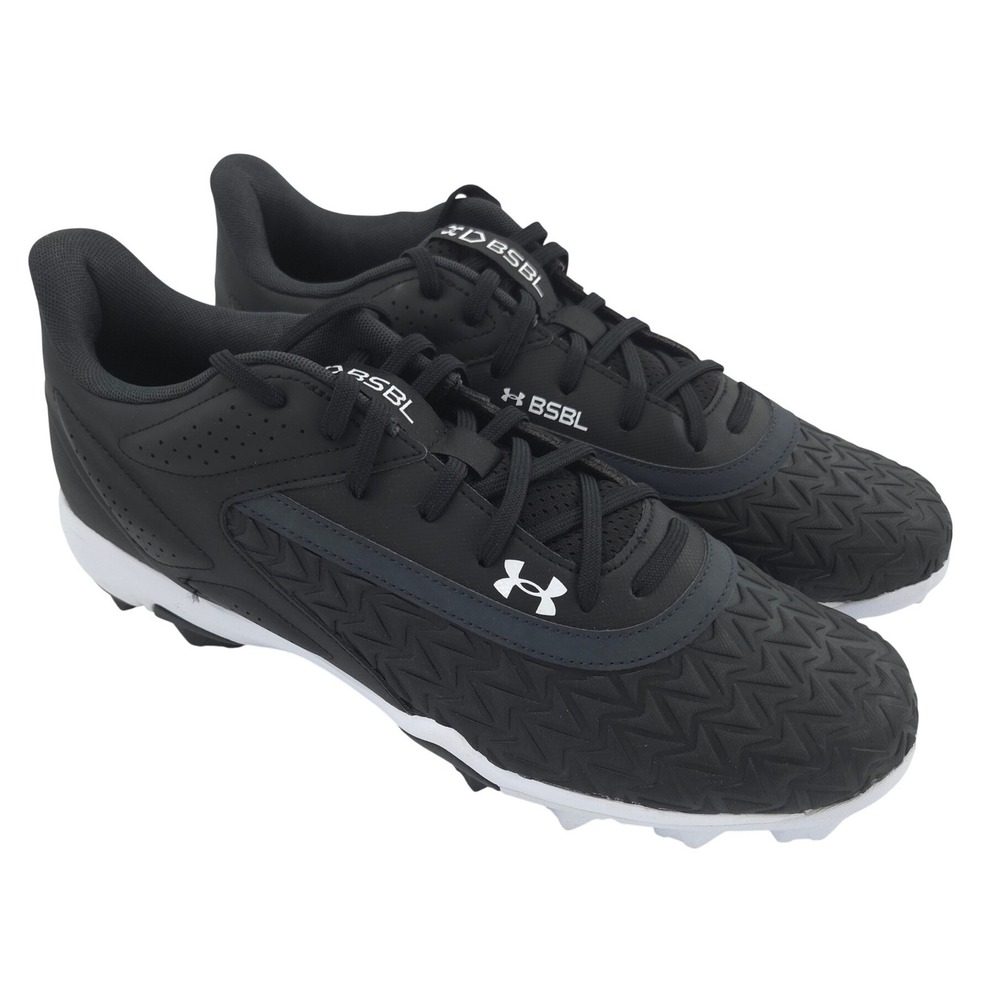 Under Armour Leadoff Low RM 3.0 Baseball Cleats Men 13 Black White Molded NEW